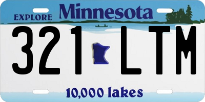 MN license plate 321LTM