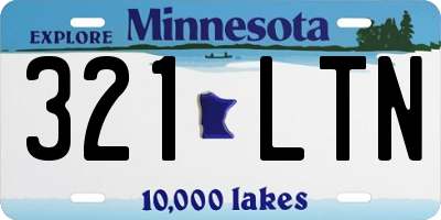 MN license plate 321LTN
