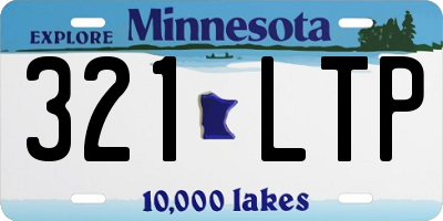 MN license plate 321LTP