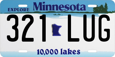 MN license plate 321LUG