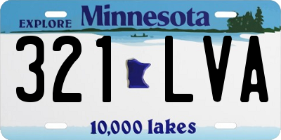 MN license plate 321LVA