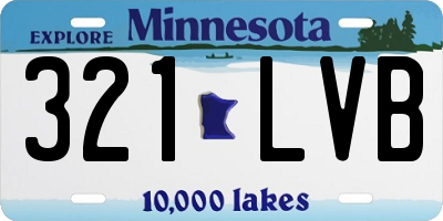 MN license plate 321LVB