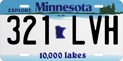 MN license plate 321LVH