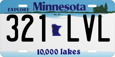 MN license plate 321LVL