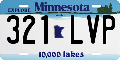 MN license plate 321LVP