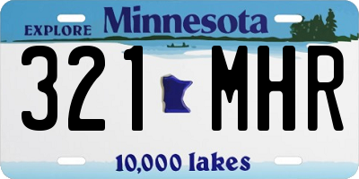 MN license plate 321MHR