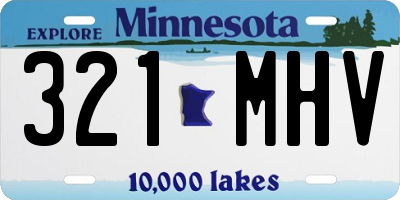MN license plate 321MHV