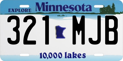 MN license plate 321MJB