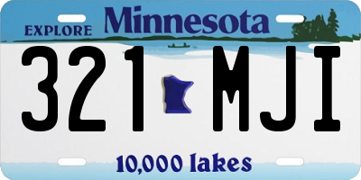 MN license plate 321MJI