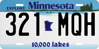 MN license plate 321MQH