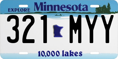 MN license plate 321MYY