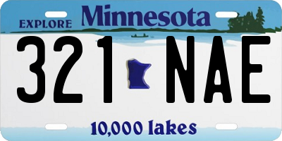 MN license plate 321NAE