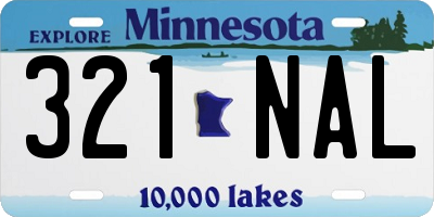 MN license plate 321NAL