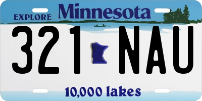 MN license plate 321NAU