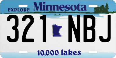 MN license plate 321NBJ