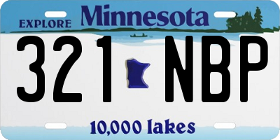 MN license plate 321NBP