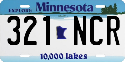 MN license plate 321NCR
