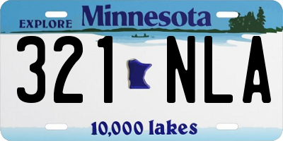 MN license plate 321NLA