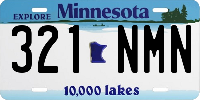MN license plate 321NMN