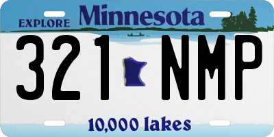 MN license plate 321NMP