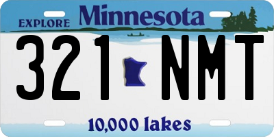 MN license plate 321NMT