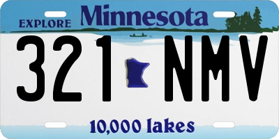 MN license plate 321NMV
