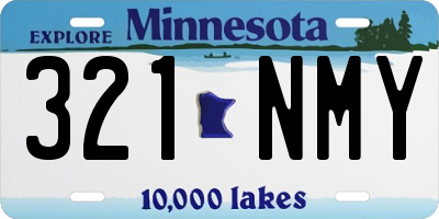MN license plate 321NMY