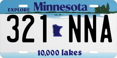 MN license plate 321NNA