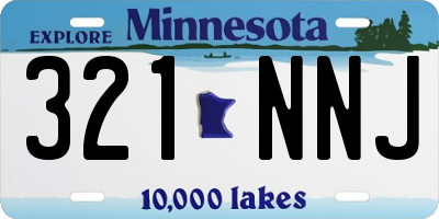 MN license plate 321NNJ