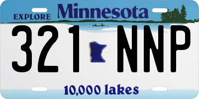 MN license plate 321NNP