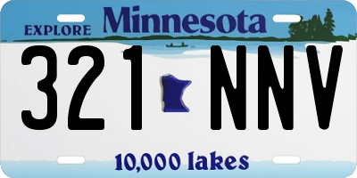 MN license plate 321NNV