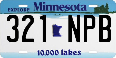 MN license plate 321NPB