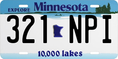 MN license plate 321NPI