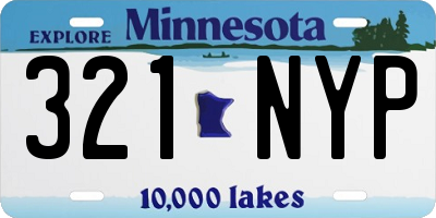 MN license plate 321NYP