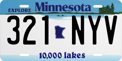 MN license plate 321NYV