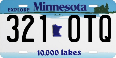 MN license plate 321OTQ