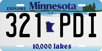 MN license plate 321PDI