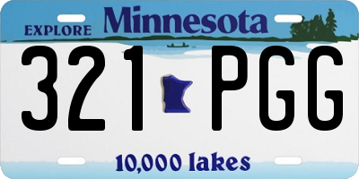 MN license plate 321PGG