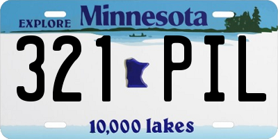 MN license plate 321PIL