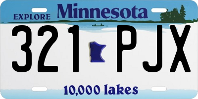 MN license plate 321PJX