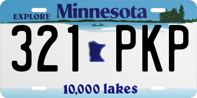MN license plate 321PKP