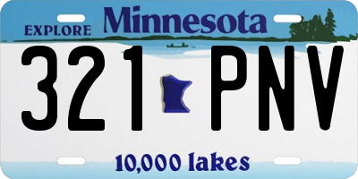MN license plate 321PNV