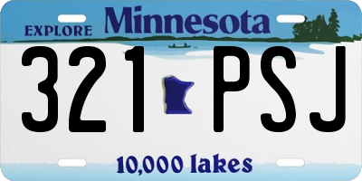 MN license plate 321PSJ
