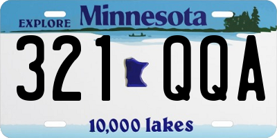 MN license plate 321QQA