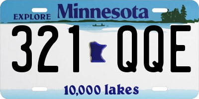 MN license plate 321QQE