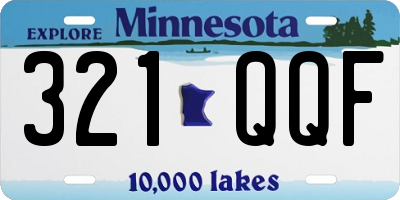 MN license plate 321QQF