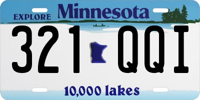 MN license plate 321QQI