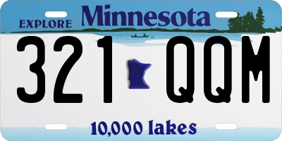 MN license plate 321QQM