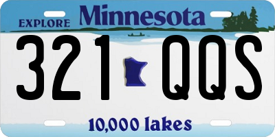 MN license plate 321QQS
