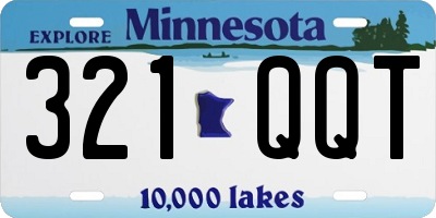MN license plate 321QQT